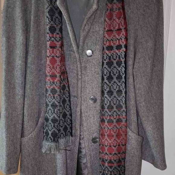 Women wool Coat with scarf - Picture 1 of 4